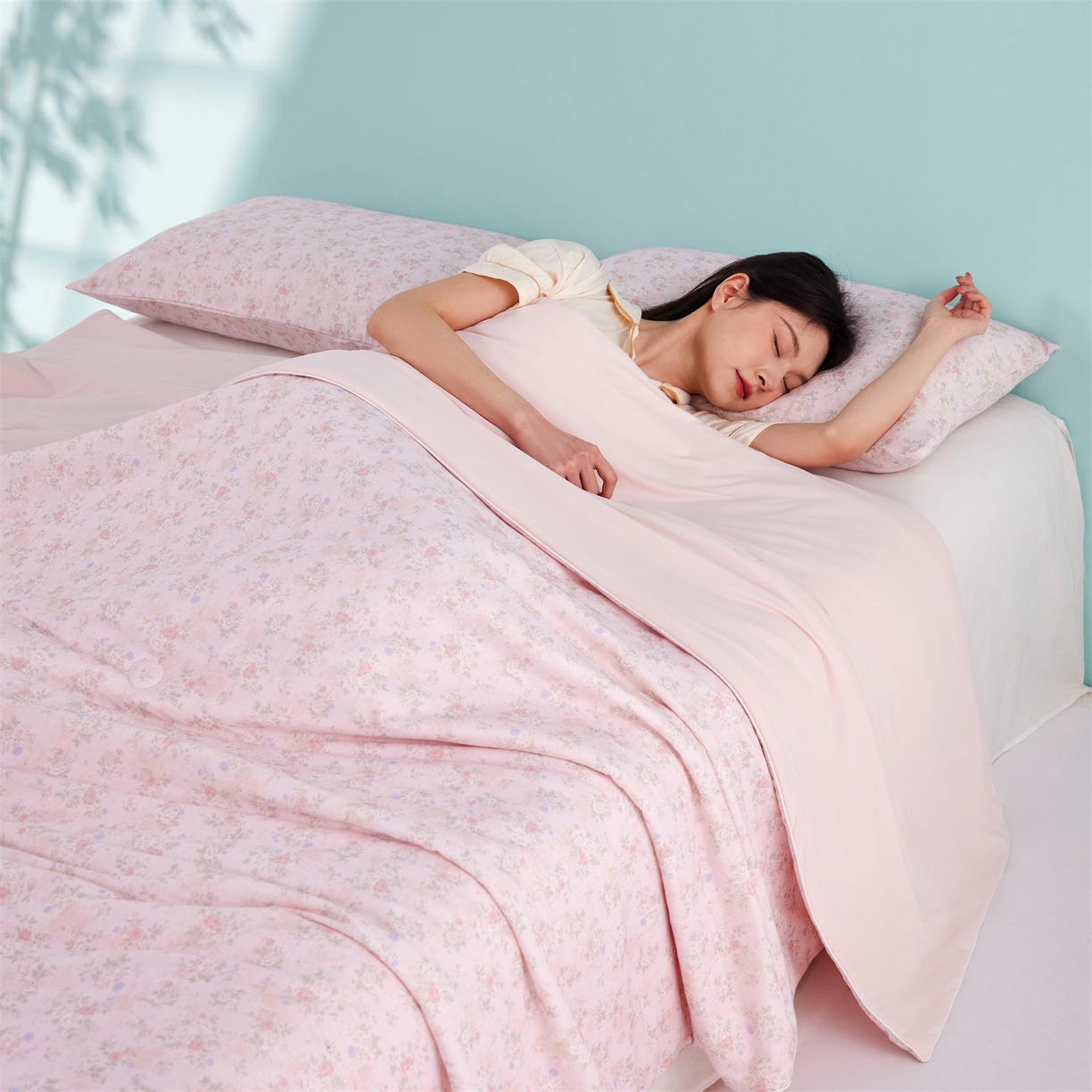 瑞米家居 2026新款A类冰纱双感被夏被夏凉被空调被 杜若-粉