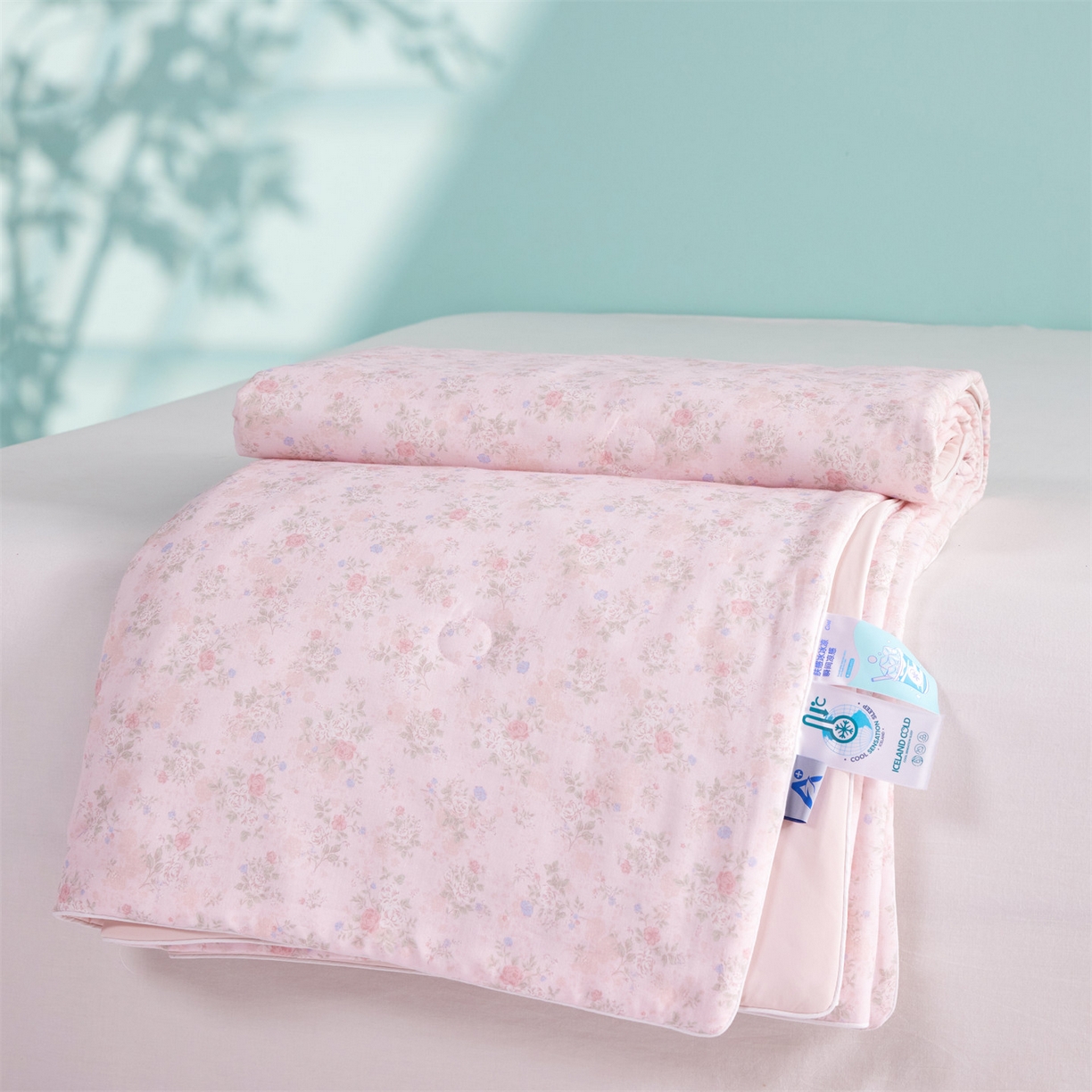 91家纺网 家纺一手货源 找家纺 瑞米家居 2026新款A类冰纱双感被夏被夏凉被空调被 杜若-粉