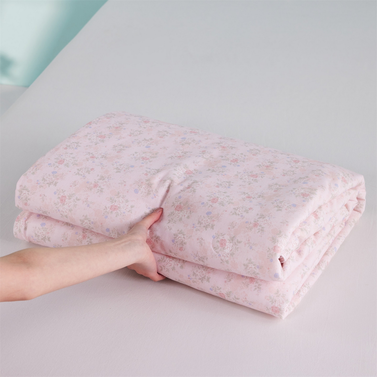 91家纺网 家纺一手货源 找家纺 瑞米家居 2026新款A类冰纱双感被夏被夏凉被空调被 杜若-粉