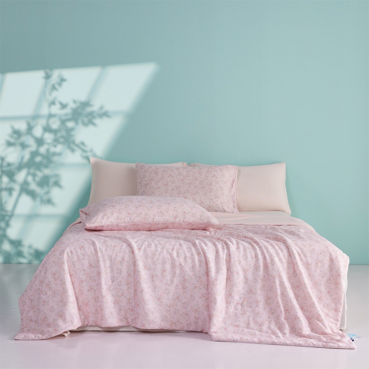 91家纺网 家纺一手货源 找家纺 瑞米家居 2026新款A类冰纱双感被夏被夏凉被空调被 杜若-粉