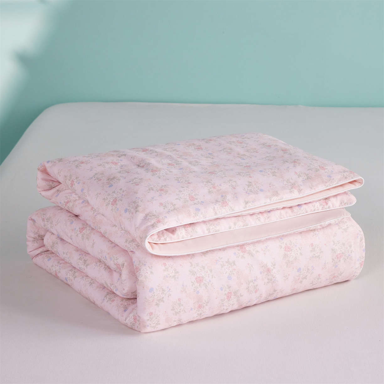 91家纺网 家纺一手货源 找家纺 瑞米家居 2026新款A类冰纱双感被夏被夏凉被空调被 杜若-粉