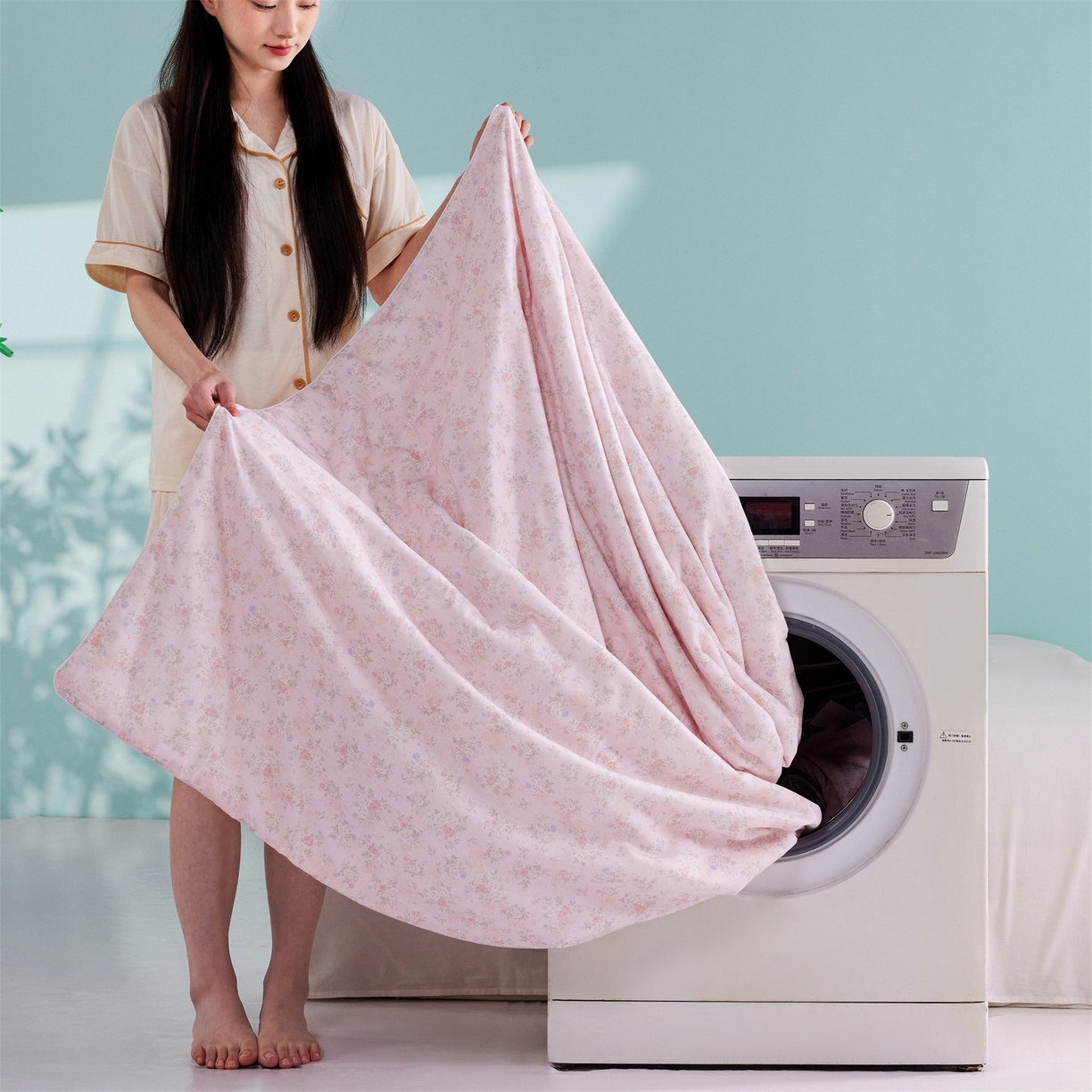 91家纺网 家纺一手货源 找家纺 瑞米家居 2026新款A类冰纱双感被夏被夏凉被空调被 杜若-粉