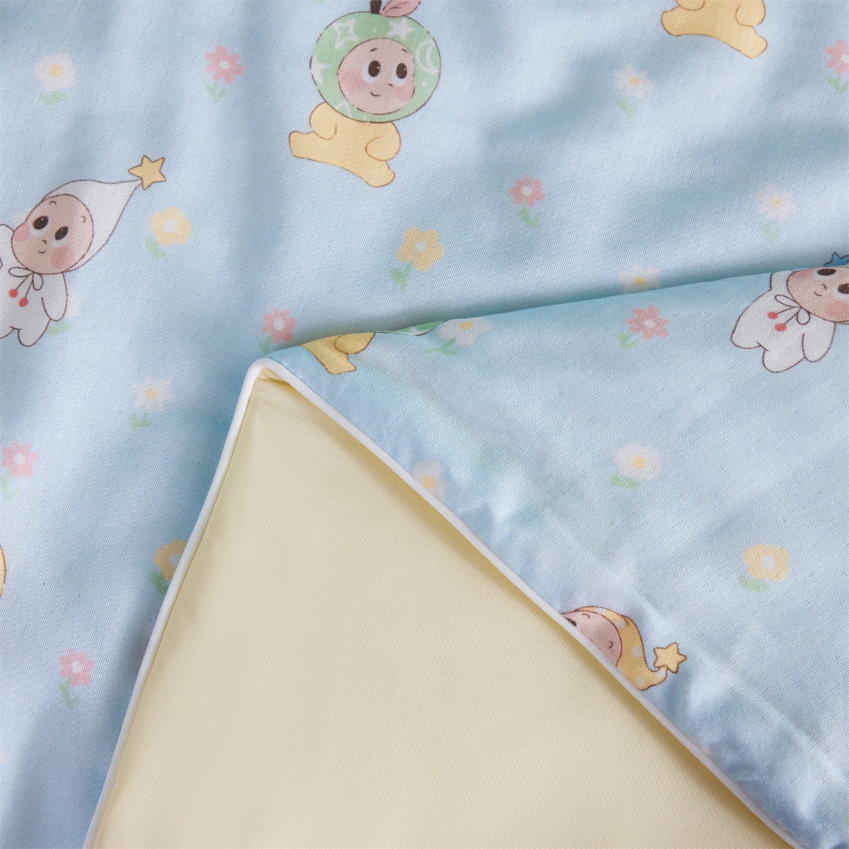 91家纺网 家纺一手货源 找家纺 瑞米家居 2026新款A类冰纱双感被夏被夏凉被空调被 花园萌宠-蓝