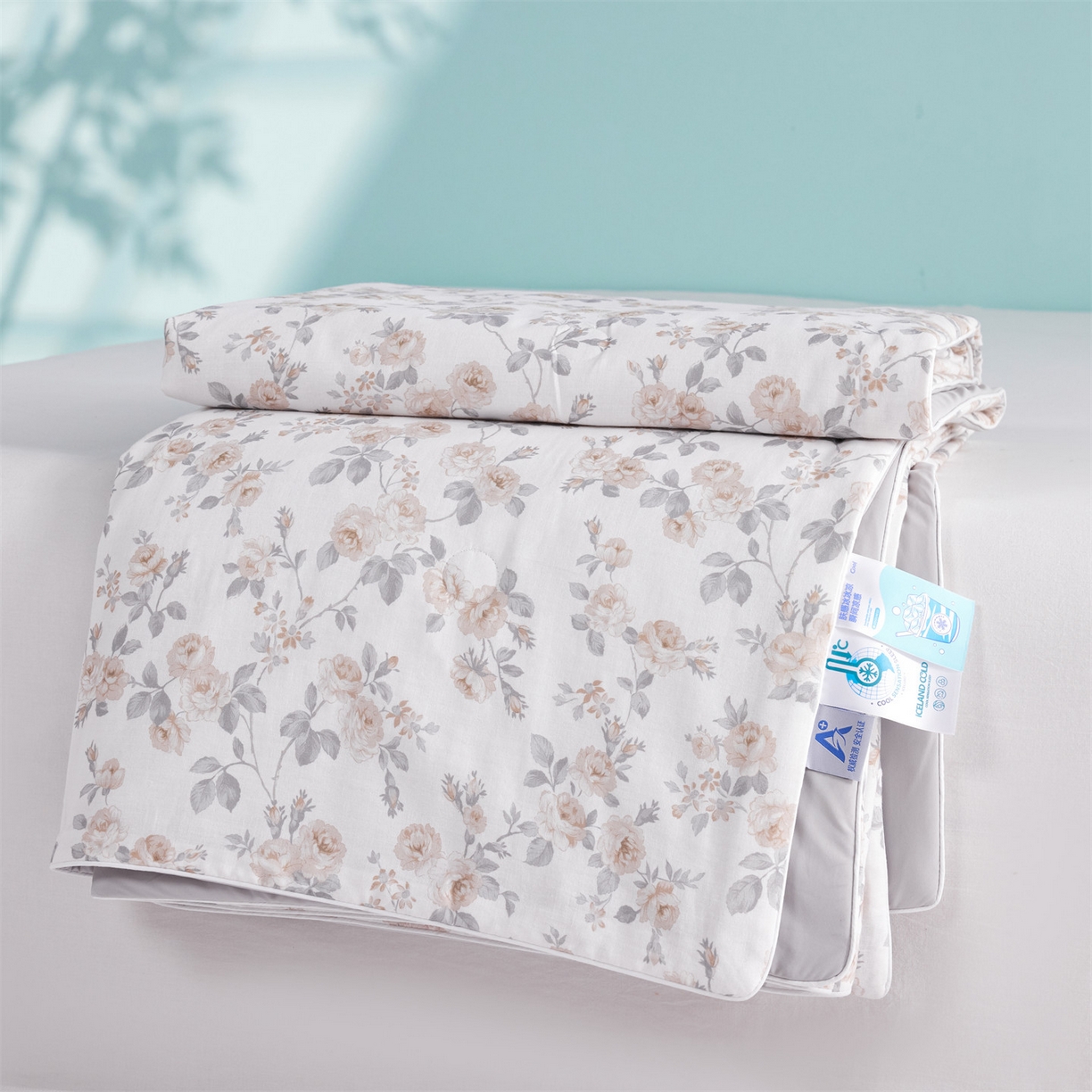 91家纺网 家纺一手货源 找家纺 瑞米家居 2026新款A类冰纱双感被夏被夏凉被空调被 恋雨-米