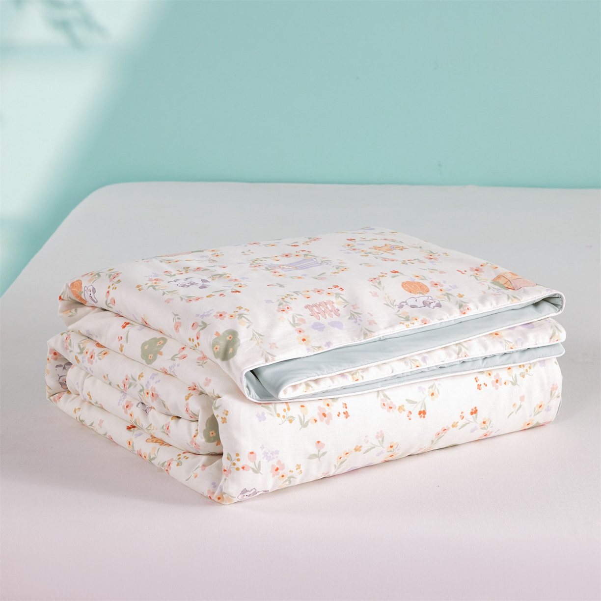 91家纺网 家纺一手货源 找家纺 瑞米家居 2026新款A类冰纱双感被夏被夏凉被空调被 萌宠小猫-米