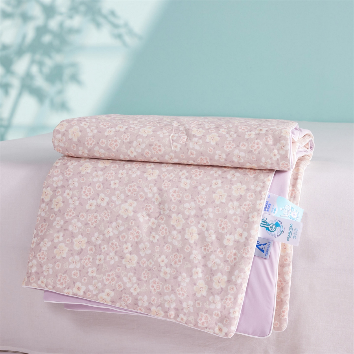 91家纺网 家纺一手货源 找家纺 瑞米家居 2026新款A类冰纱双感被夏被夏凉被空调被 蔷薇-粉