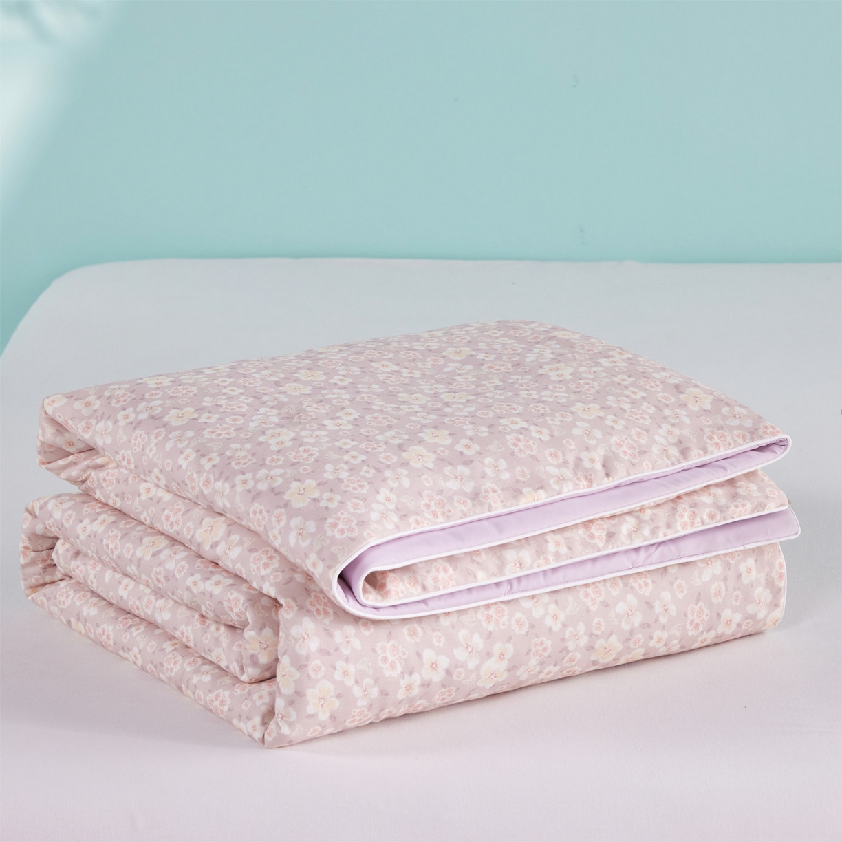 91家纺网 家纺一手货源 找家纺 瑞米家居 2026新款A类冰纱双感被夏被夏凉被空调被 蔷薇-粉