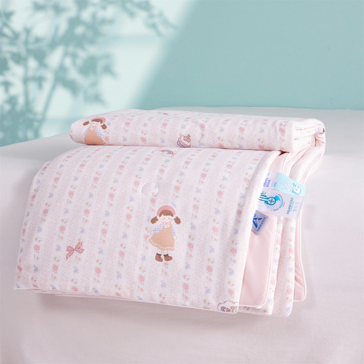 91家纺网 家纺一手货源 找家纺 瑞米家居 2026新款A类冰纱双感被夏被夏凉被空调被 软糖甜心-米