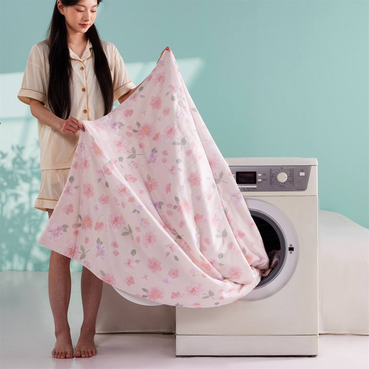 91家纺网 家纺一手货源 找家纺 瑞米家居 2026新款A类冰纱双感被夏被夏凉被空调被 雅致-粉