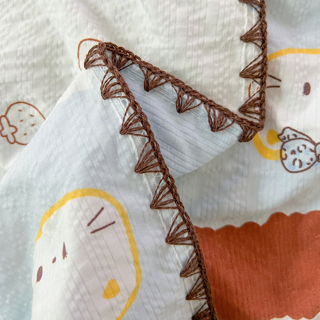 91家纺网 家纺一手货源 找家纺 恒尚居 2026新款A类泡芙纱花边夏被夏凉被空调被四套件 【波点奶芙】全棉花边