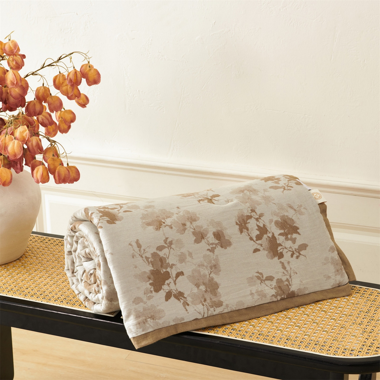 91家纺网 家纺一手货源 找家纺 瑞米家居 2026新款全棉色织花夏被夏凉被空调被 森影-金桂