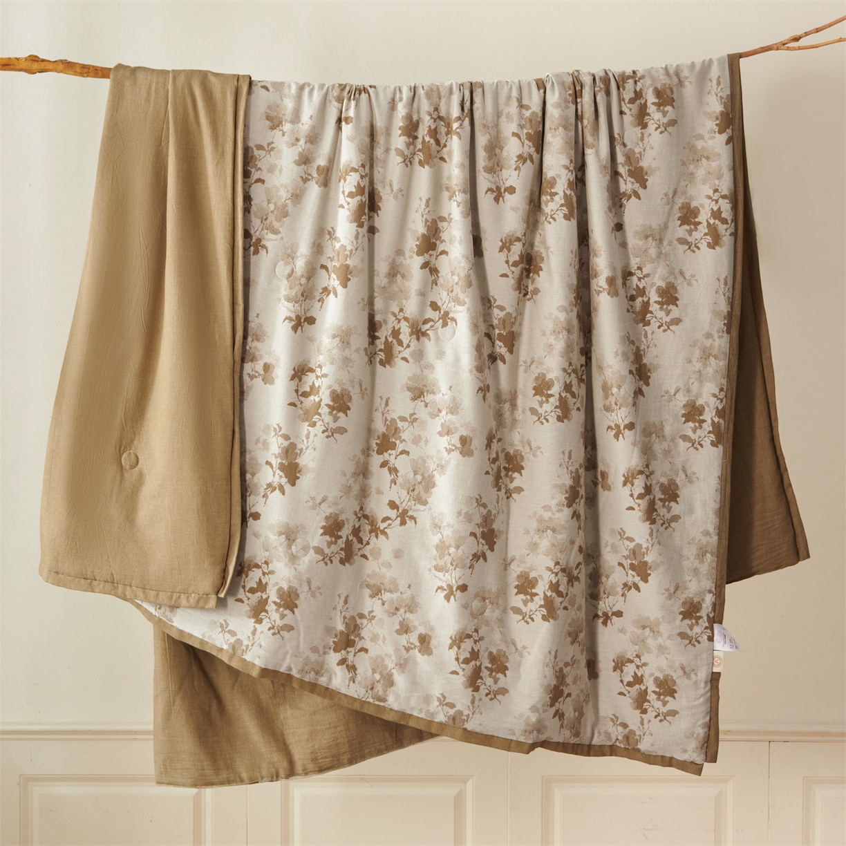 91家纺网 家纺一手货源 找家纺 瑞米家居 2026新款全棉色织花夏被夏凉被空调被 森影-金桂