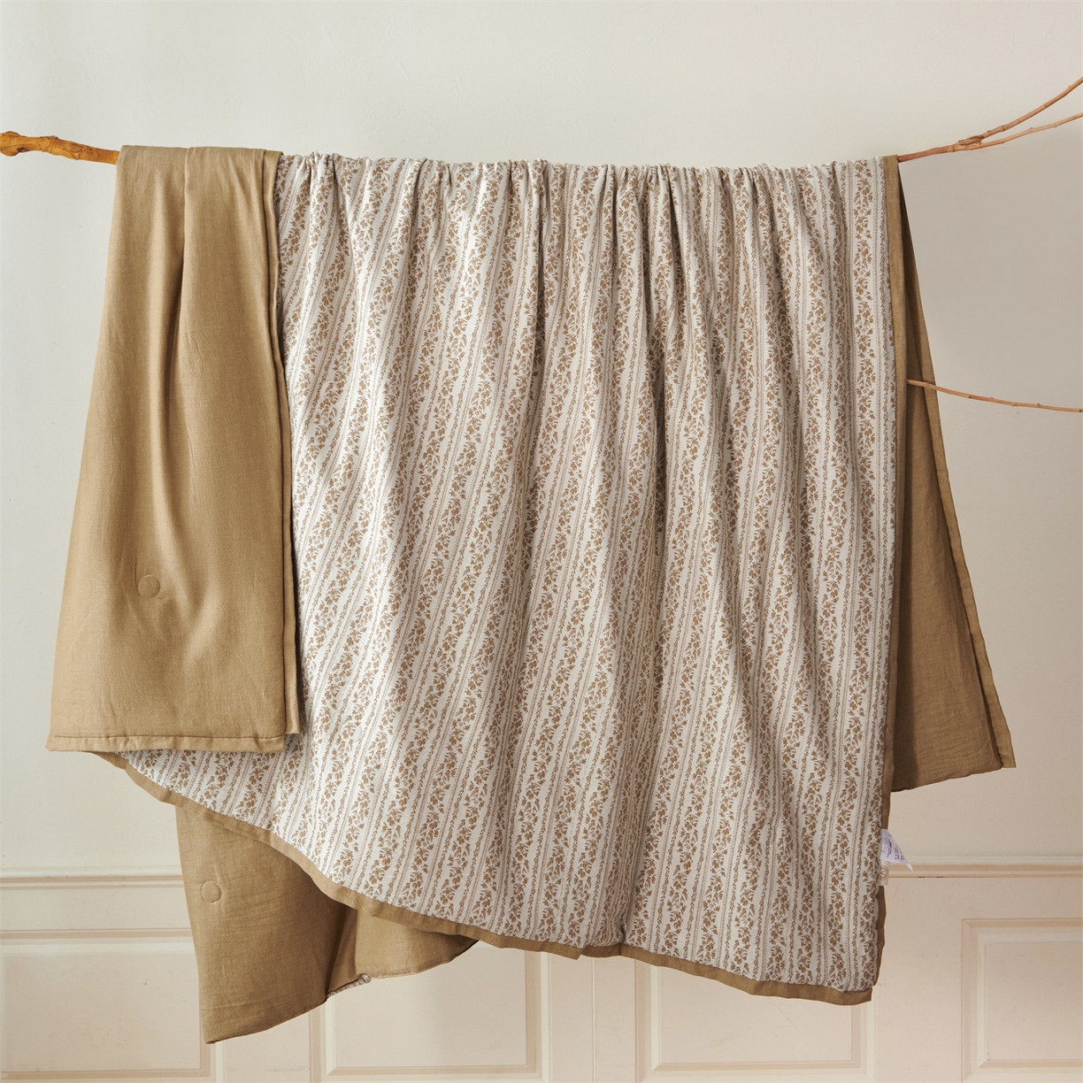 91家纺网 家纺一手货源 找家纺 瑞米家居 2026新款全棉色织花夏被夏凉被空调被 望野-金桂