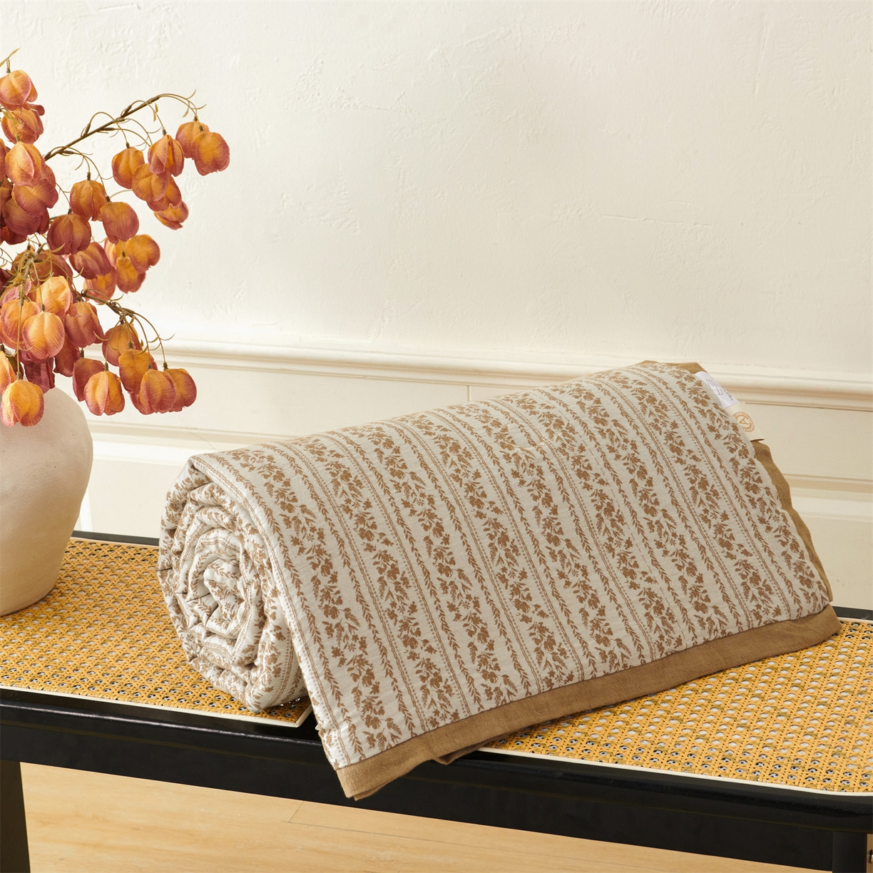 91家纺网 家纺一手货源 找家纺 瑞米家居 2026新款全棉色织花夏被夏凉被空调被 望野-金桂