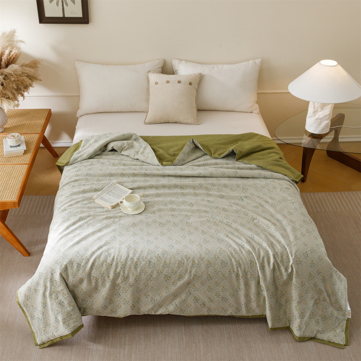 91家纺网 家纺一手货源 找家纺 瑞米家居 2026新款全棉色织花夏被夏凉被空调被 以茉