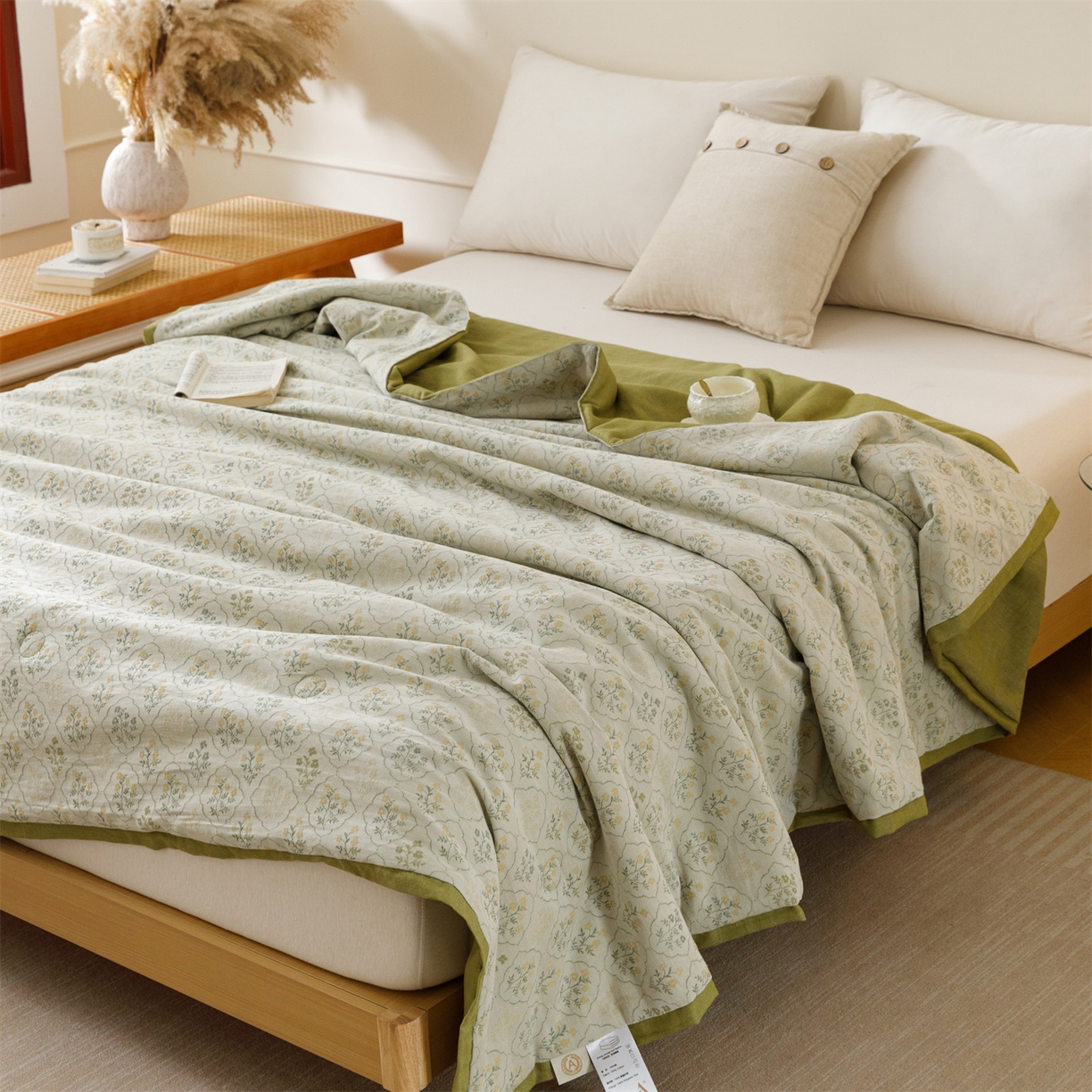 91家纺网 家纺一手货源 找家纺 瑞米家居 2026新款全棉色织花夏被夏凉被空调被 以茉