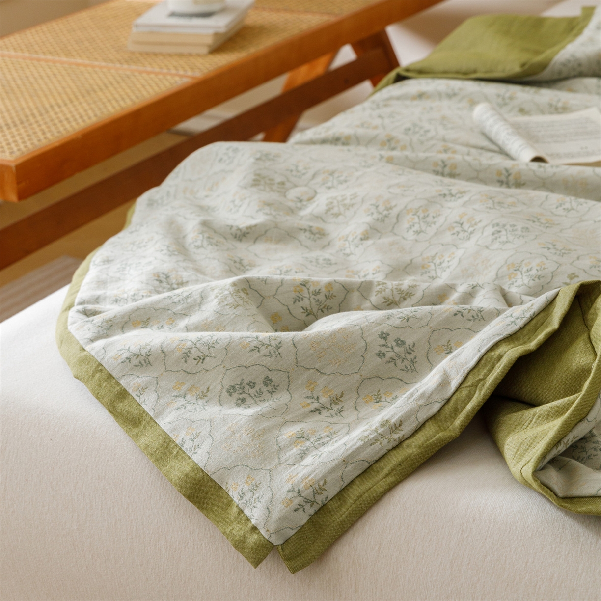 91家纺网 家纺一手货源 找家纺 瑞米家居 2026新款全棉色织花夏被夏凉被空调被 以茉