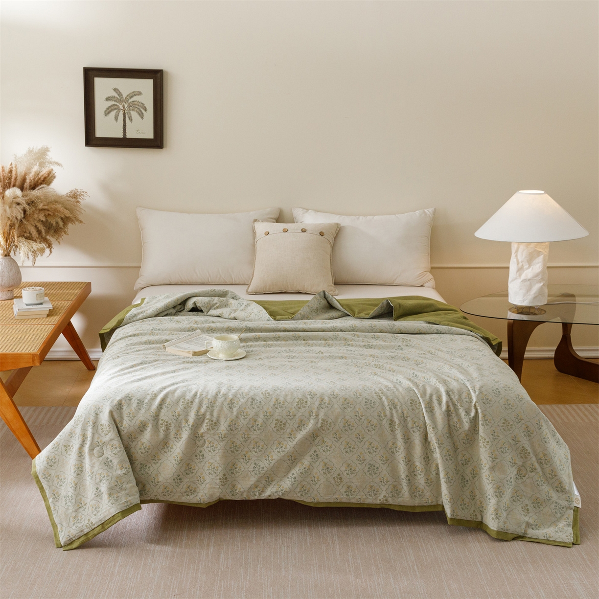 91家纺网 家纺一手货源 找家纺 瑞米家居 2026新款全棉色织花夏被夏凉被空调被 以茉