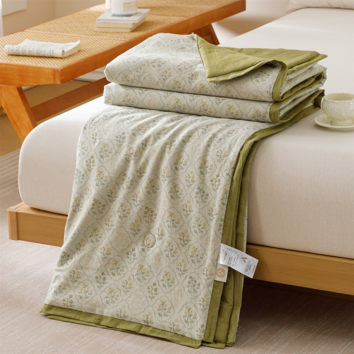 91家纺网 家纺一手货源 找家纺 瑞米家居 2026新款全棉色织花夏被夏凉被空调被 以茉