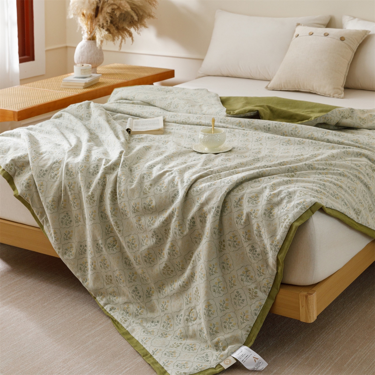 91家纺网 家纺一手货源 找家纺 瑞米家居 2026新款全棉色织花夏被夏凉被空调被 以茉