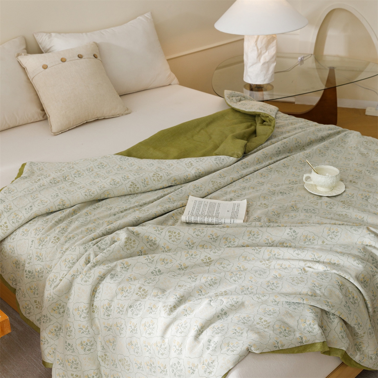 91家纺网 家纺一手货源 找家纺 瑞米家居 2026新款全棉色织花夏被夏凉被空调被 以茉