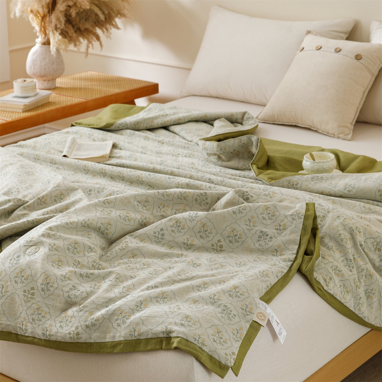 91家纺网 家纺一手货源 找家纺 瑞米家居 2026新款全棉色织花夏被夏凉被空调被 以茉