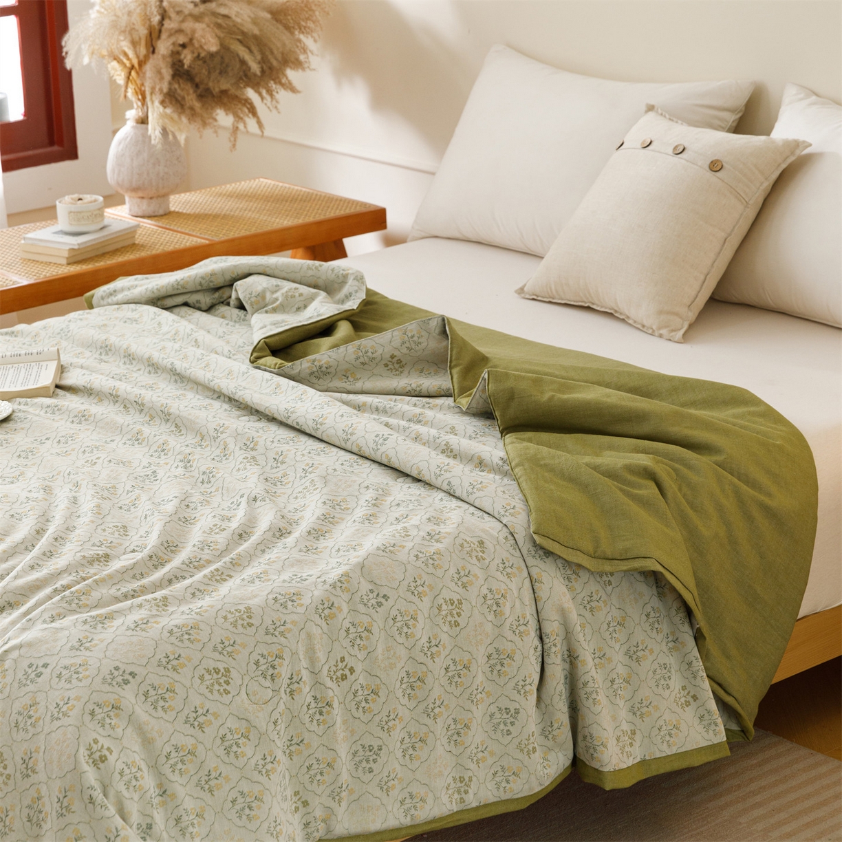 91家纺网 家纺一手货源 找家纺 瑞米家居 2026新款全棉色织花夏被夏凉被空调被 以茉