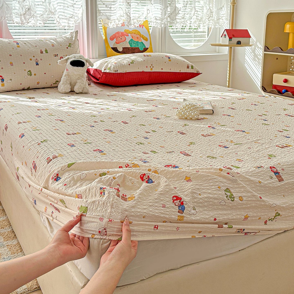 91家纺网 家纺一手货源 找家纺 （总）欧妮家纺 2026新款泡芙棉单床笠-床垫保护套