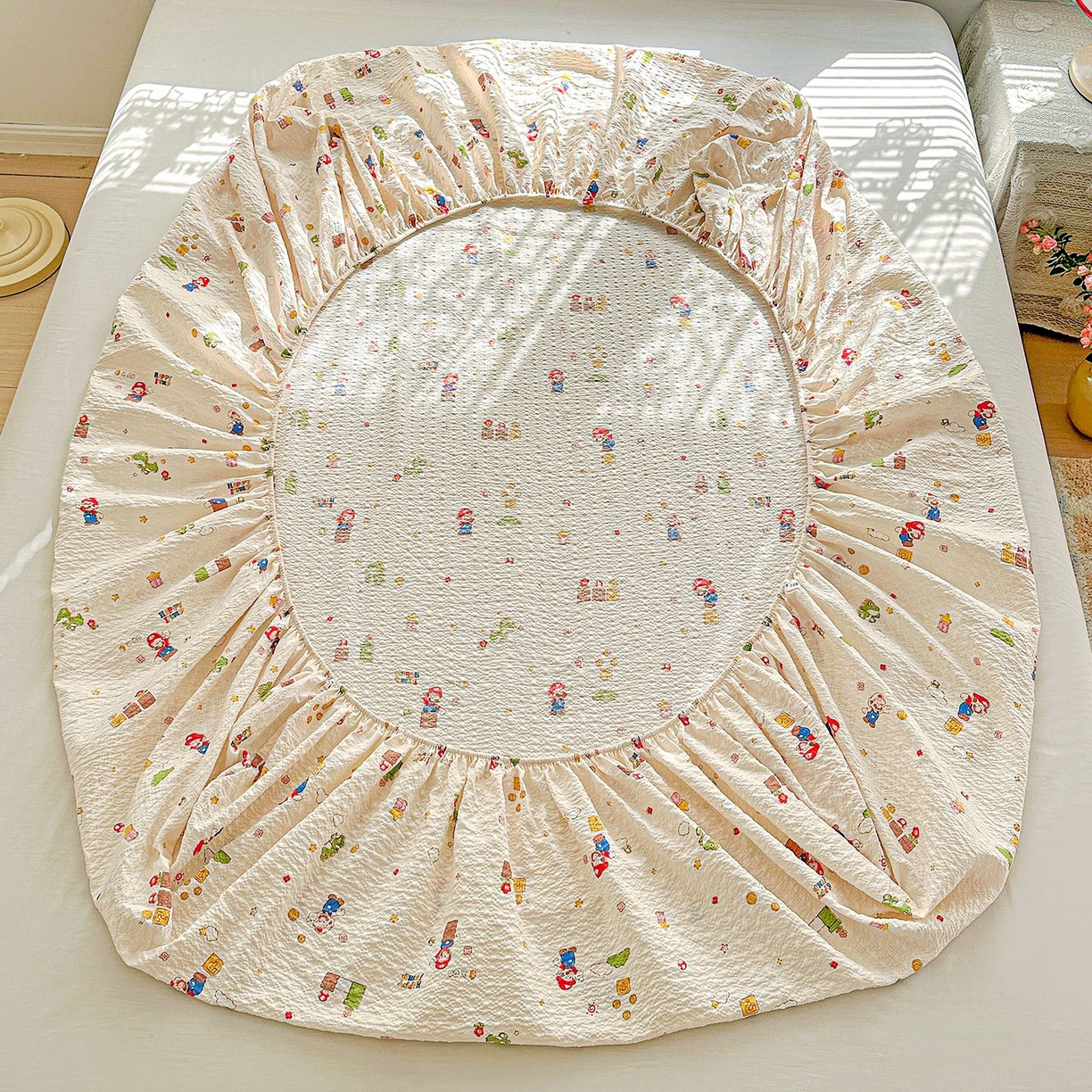 91家纺网 家纺一手货源 找家纺 （总）欧妮家纺 2026新款泡芙棉单床笠-床垫保护套