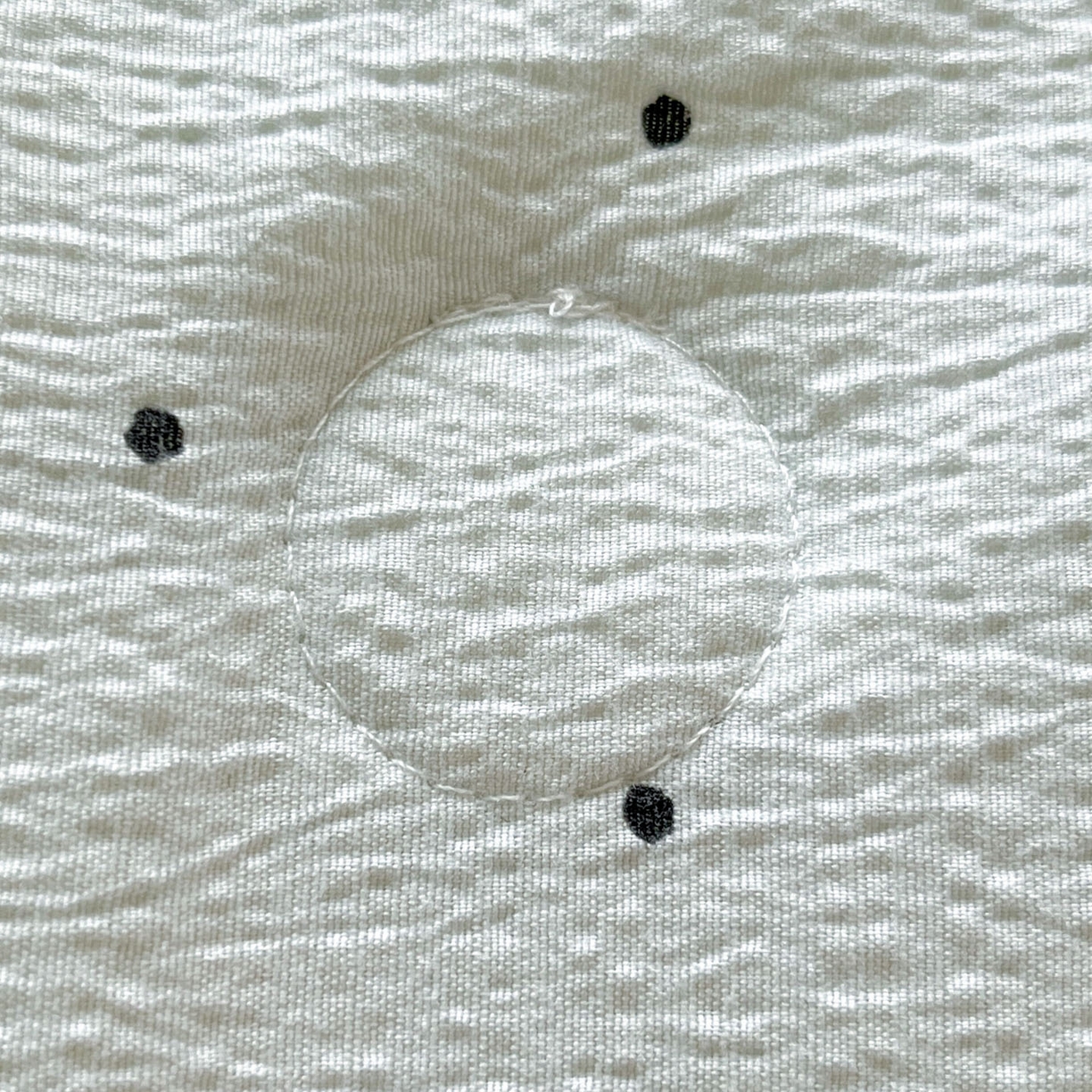 91家纺网 家纺一手货源 找家纺 一加一 2026新款皱皱纱绣花三角针大豆夏被夏凉被空调被三件套 快乐星星人