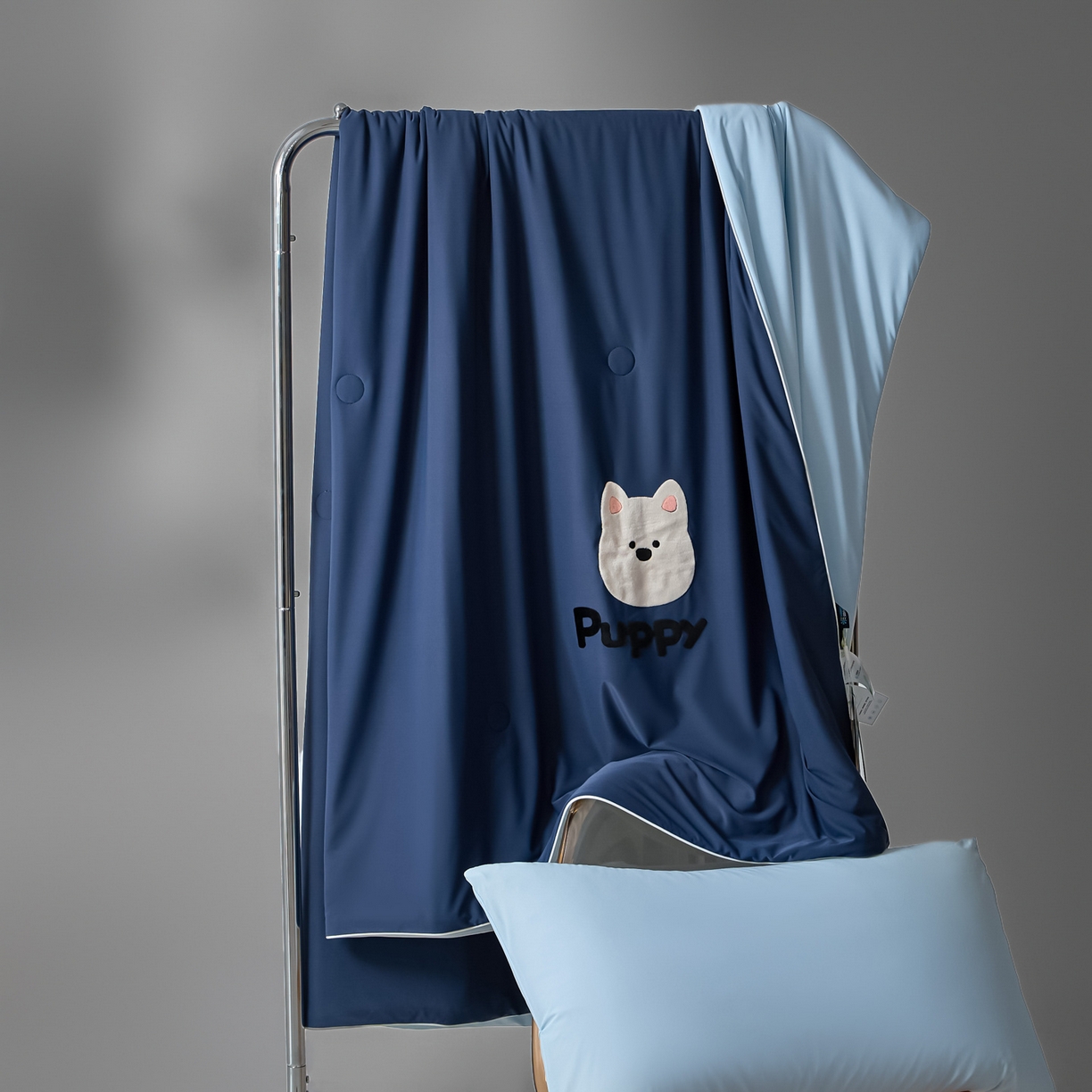 91家纺网 家纺一手货源 找家纺 一加一 2026新款凉感冰皮冰蚕被夏被夏凉被空调被 布丁狗