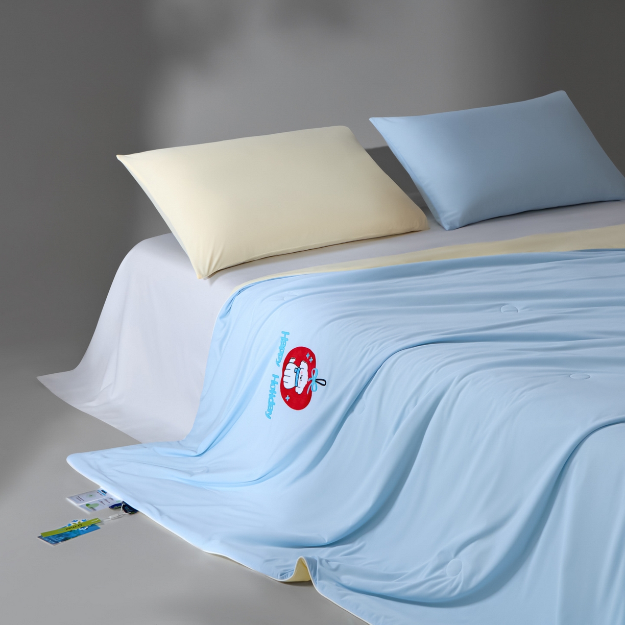 91家纺网 家纺一手货源 找家纺 一加一 2026新款凉感冰皮冰蚕被夏被夏凉被空调被 红果小白