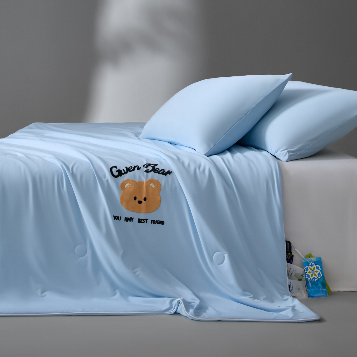 91家纺网 家纺一手货源 找家纺 一加一 2026新款凉感冰皮冰蚕被夏被夏凉被空调被 好朋熊