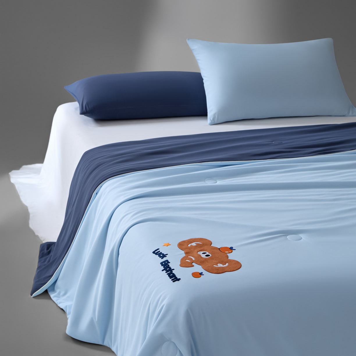 91家纺网 家纺一手货源 找家纺 一加一 2026新款凉感冰皮冰蚕被夏被夏凉被空调被 柿柿如意象