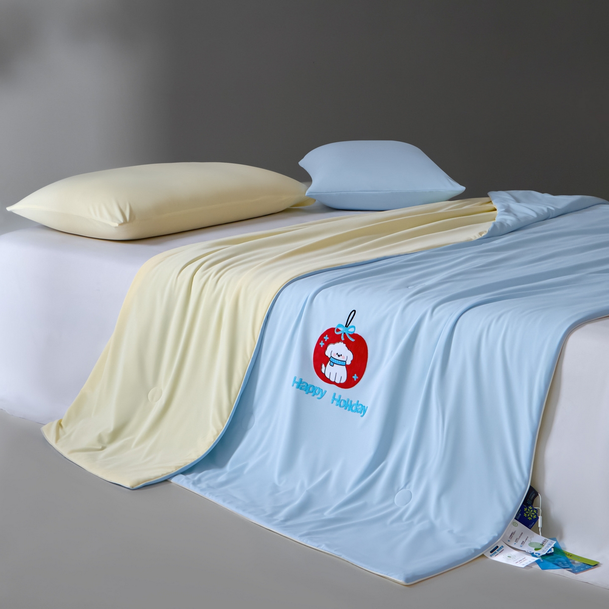 91家纺网 家纺一手货源 找家纺 一加一 2026新款凉感冰皮冰蚕被夏被夏凉被空调被 红果小白