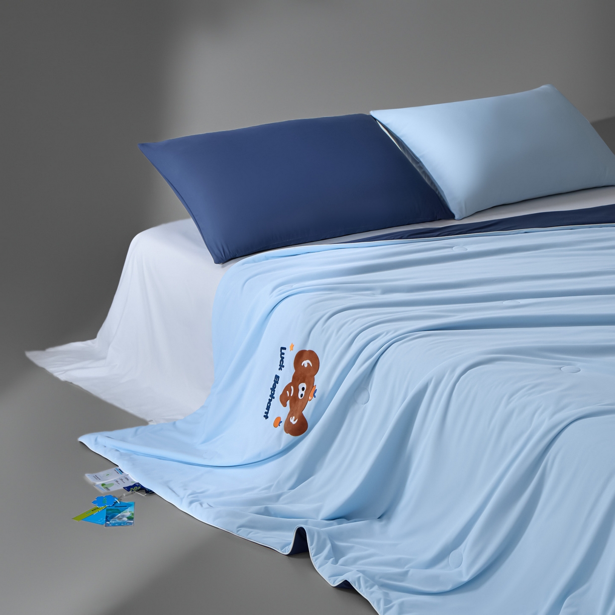 91家纺网 家纺一手货源 找家纺 一加一 2026新款凉感冰皮冰蚕被夏被夏凉被空调被 柿柿如意象