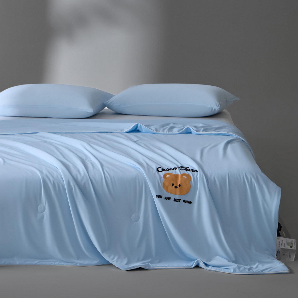 91家纺网 家纺一手货源 找家纺 一加一 2026新款凉感冰皮冰蚕被夏被夏凉被空调被 好朋熊