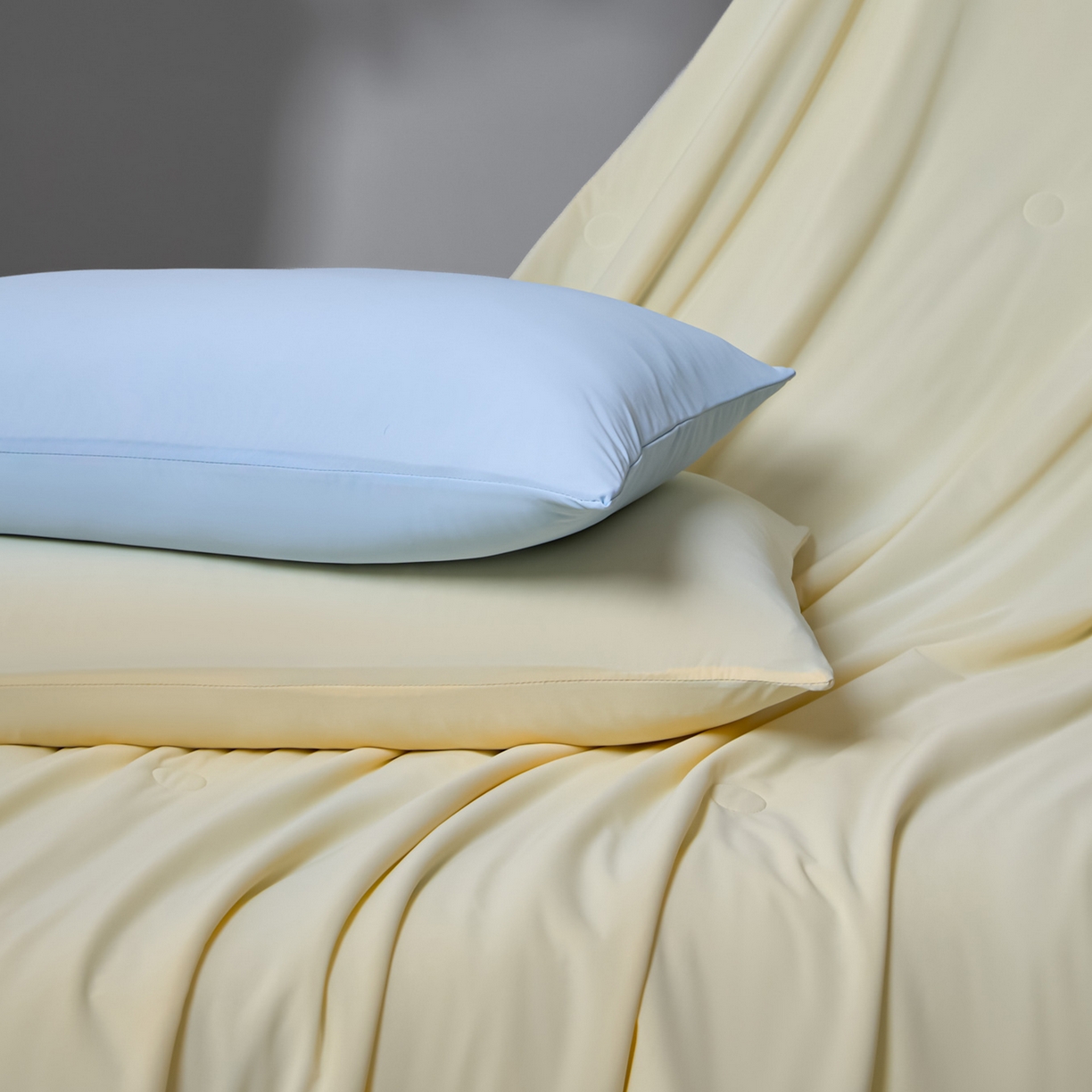 91家纺网 家纺一手货源 找家纺 一加一 2026新款凉感冰皮冰蚕被夏被夏凉被空调被 灰绒仔