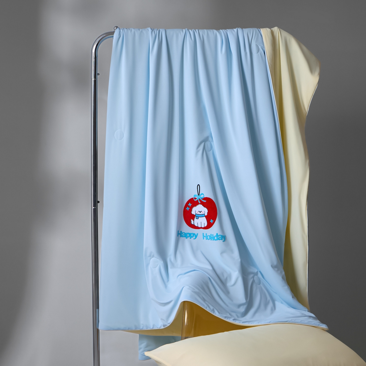 91家纺网 家纺一手货源 找家纺 一加一 2026新款凉感冰皮冰蚕被夏被夏凉被空调被 红果小白