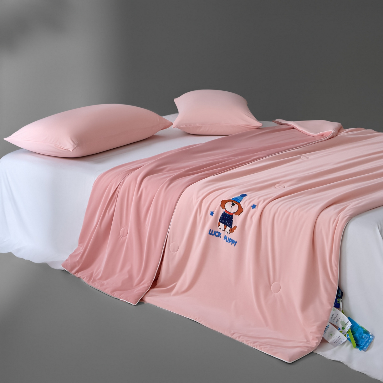 91家纺网 家纺一手货源 找家纺 一加一 2026新款凉感冰皮冰蚕被夏被夏凉被空调被 蓝裳福仔