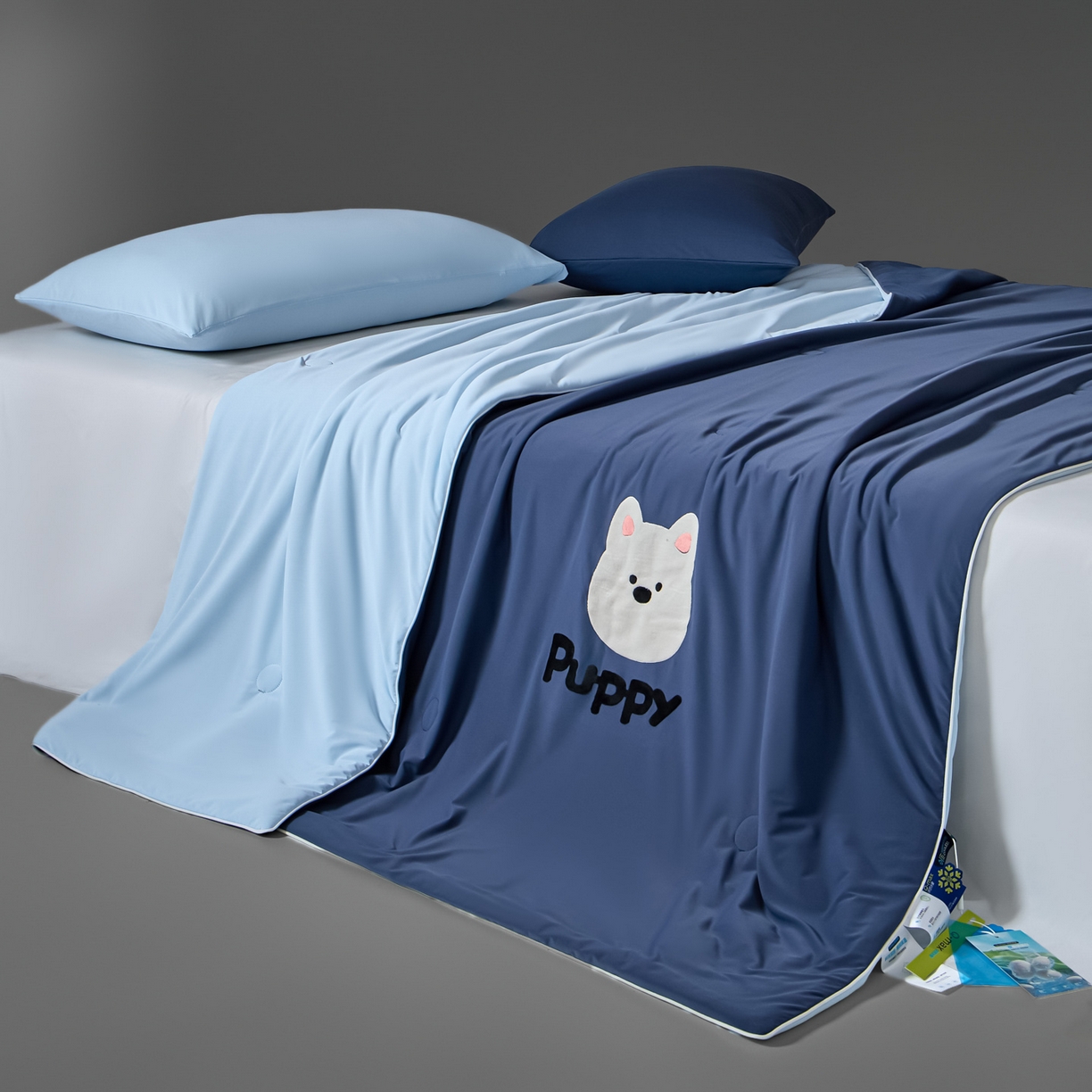 91家纺网 家纺一手货源 找家纺 一加一 2026新款凉感冰皮冰蚕被夏被夏凉被空调被 布丁狗