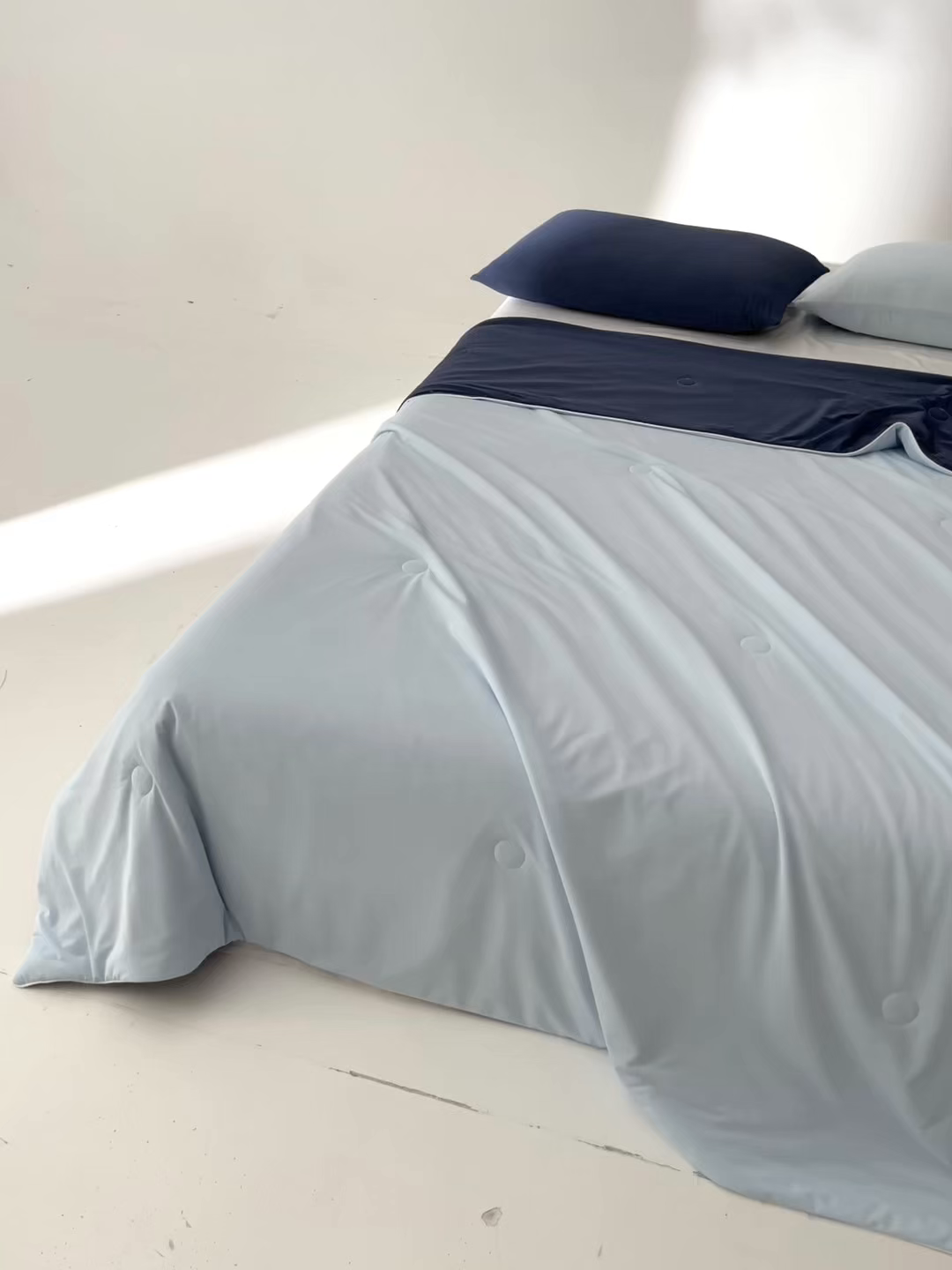 91家纺网 家纺一手货源 找家纺 一加一 2026新款凉感冰皮冰蚕被夏被夏凉被空调被 柿柿如意象