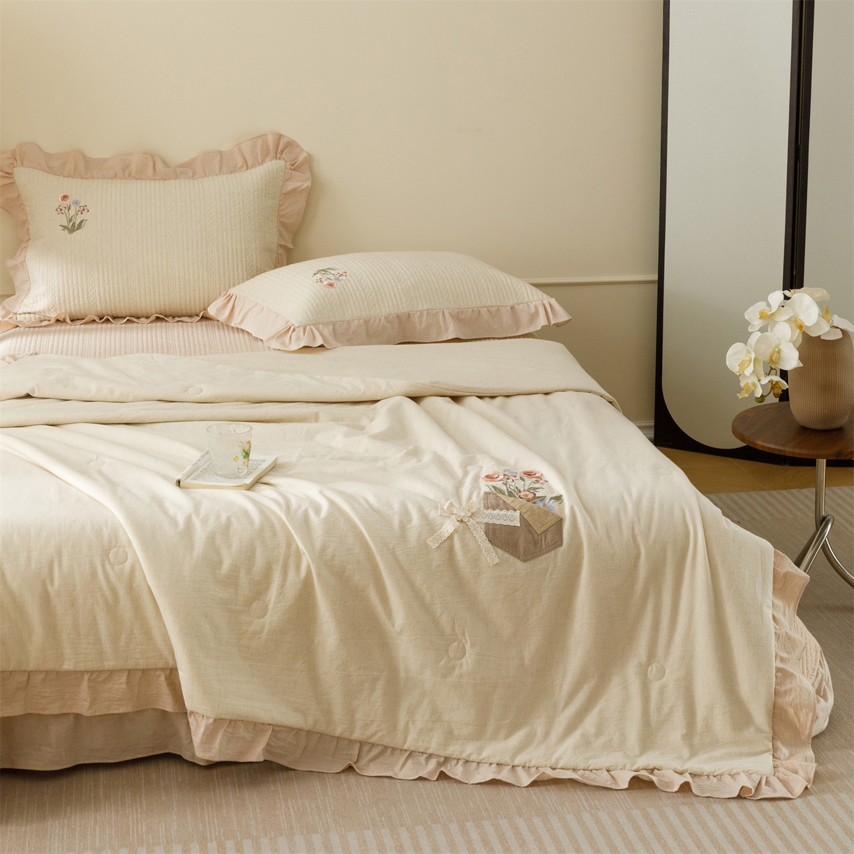 91家纺网 家纺一手货源 找家纺 （总）瑞米家居 2025新款棉麻床盖四件套