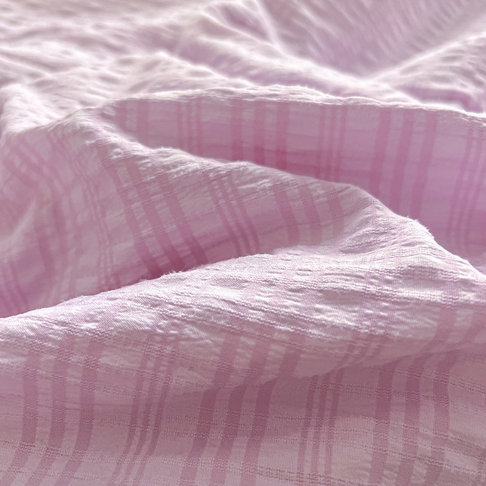91家纺网 家纺一手货源 找家纺 仟网汇 2026新款赫本纯色泡泡纱花边款夏被夏凉被空调被四件套 香芋紫
