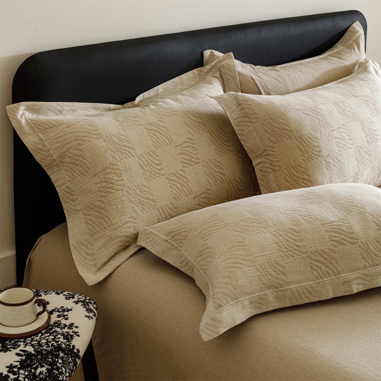 91家纺网 家纺一手货源 找家纺 瑞米家居 2026新款埋绳款棉麻四件套-简物纯质 简物纯质-卡其