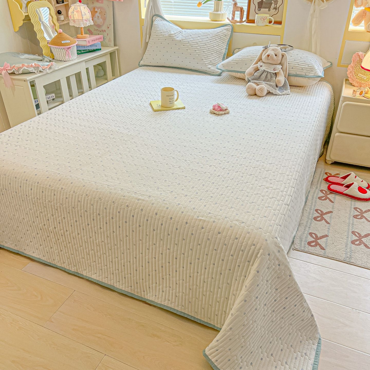 （总）欧妮家纺 2026新款A类云感双层纱夏被单床盖