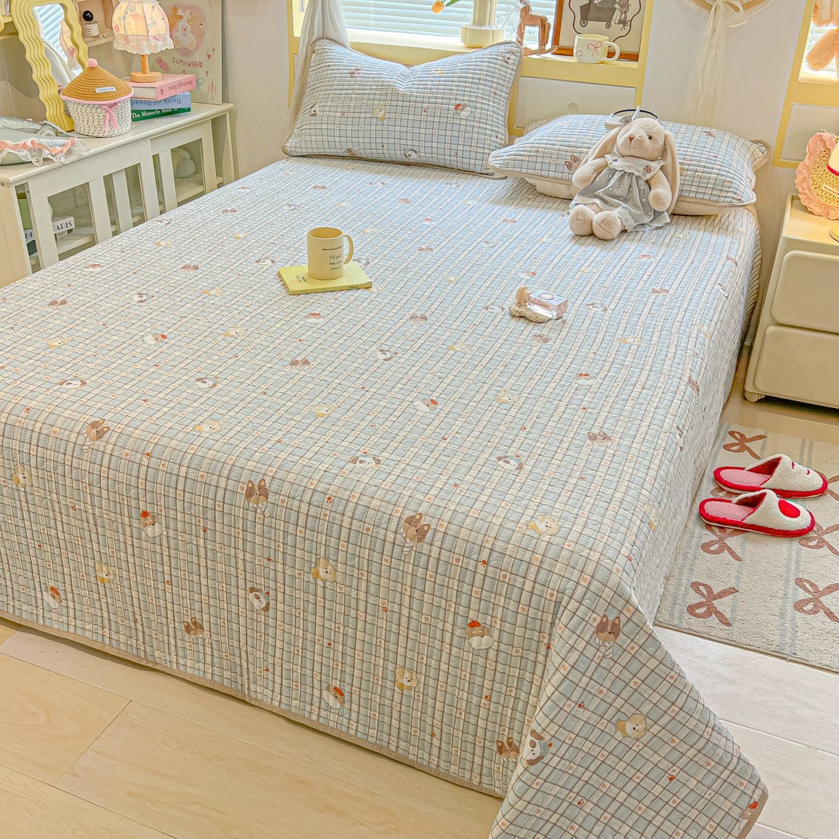 91家纺网 家纺一手货源 找家纺 （总）欧妮家纺 2026新款A类云感双层纱夏被单床盖