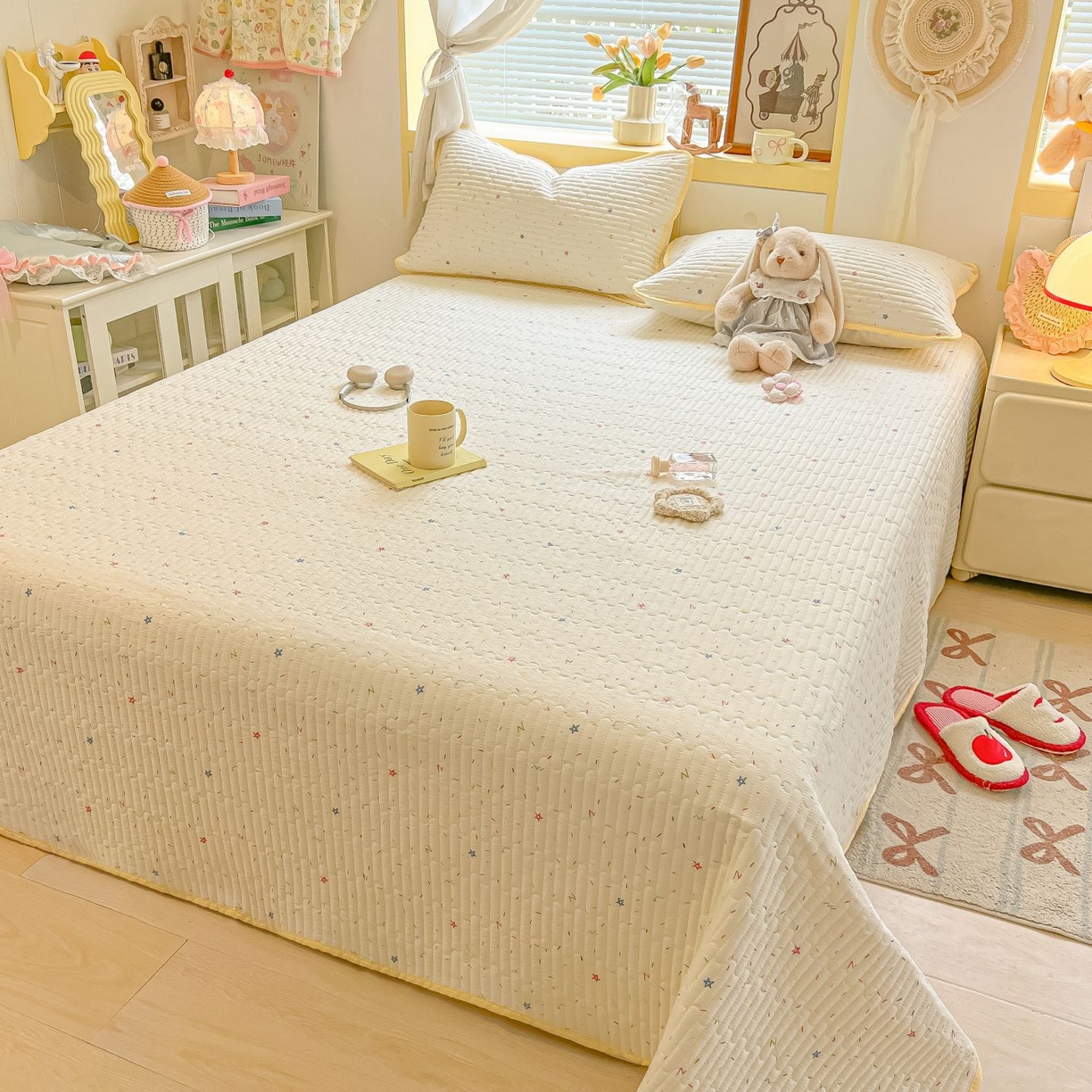 91家纺网 家纺一手货源 找家纺 （总）欧妮家纺 2026新款A类云感双层纱夏被单床盖