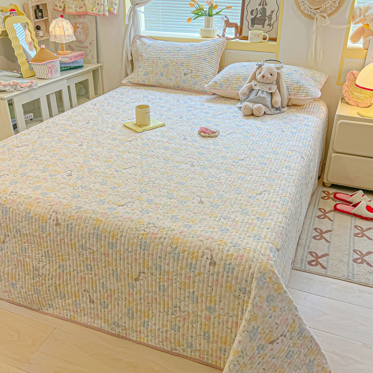 91家纺网 家纺一手货源 找家纺 （总）欧妮家纺 2026新款A类云感双层纱夏被单床盖