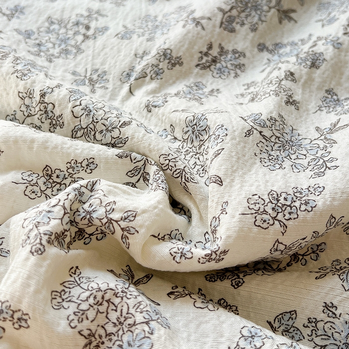 91家纺网 家纺一手货源 找家纺 仟网汇 2026新款彩色花边木棉皱皱纱夏被夏凉被空调被四件套 阑珊